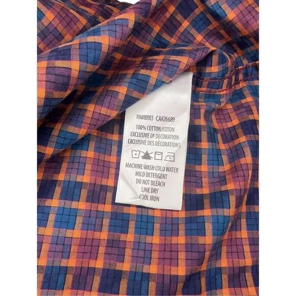 Robert Graham Men’s Large Trotter Plaid Long Sleeve Button Down Shirt Flip Cuff - Picture 8 of 8